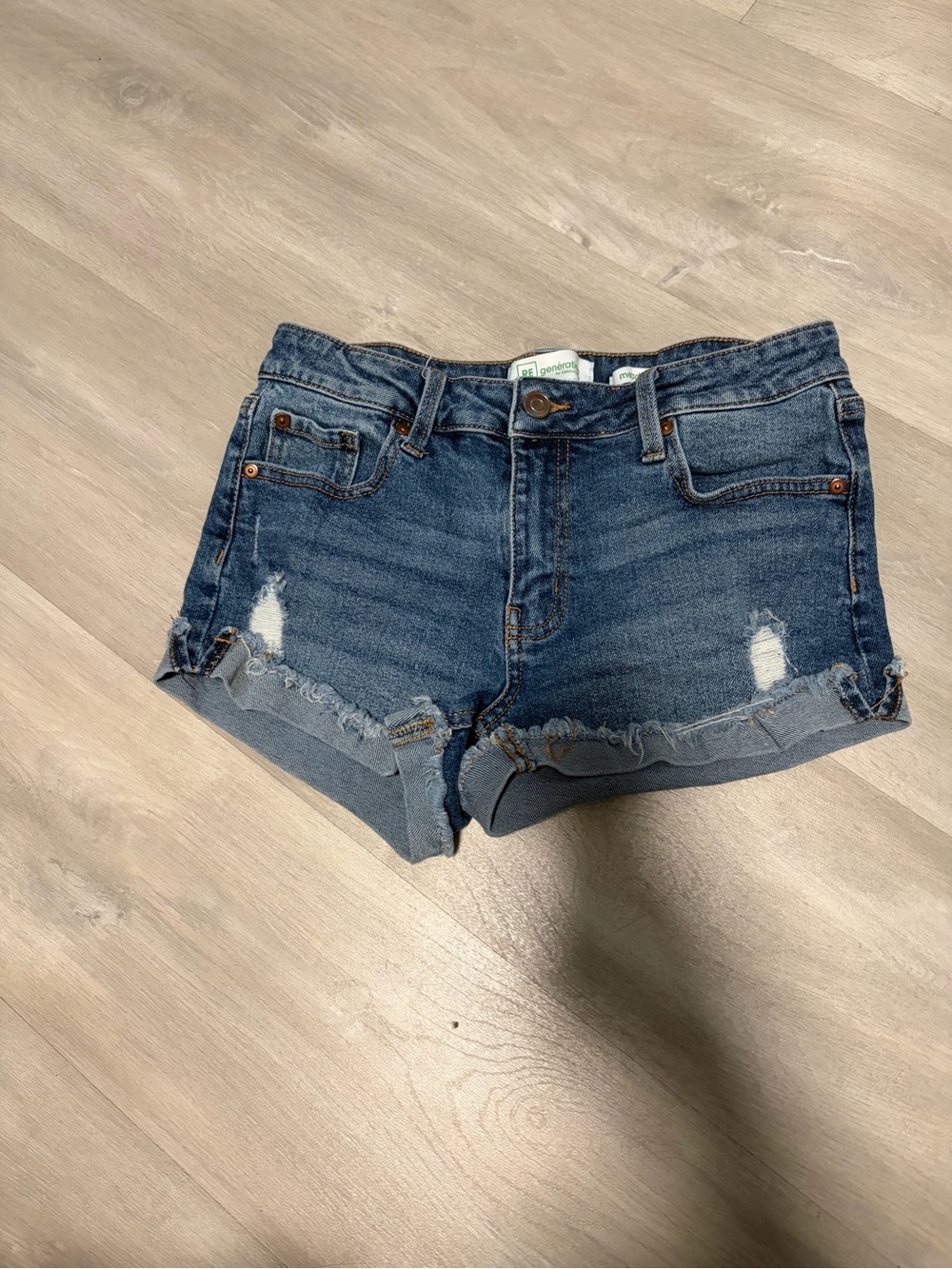 Classic Blue Denim Cutoff Shorts